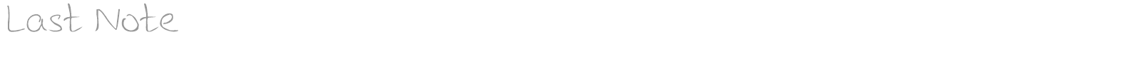 Last Note font preview